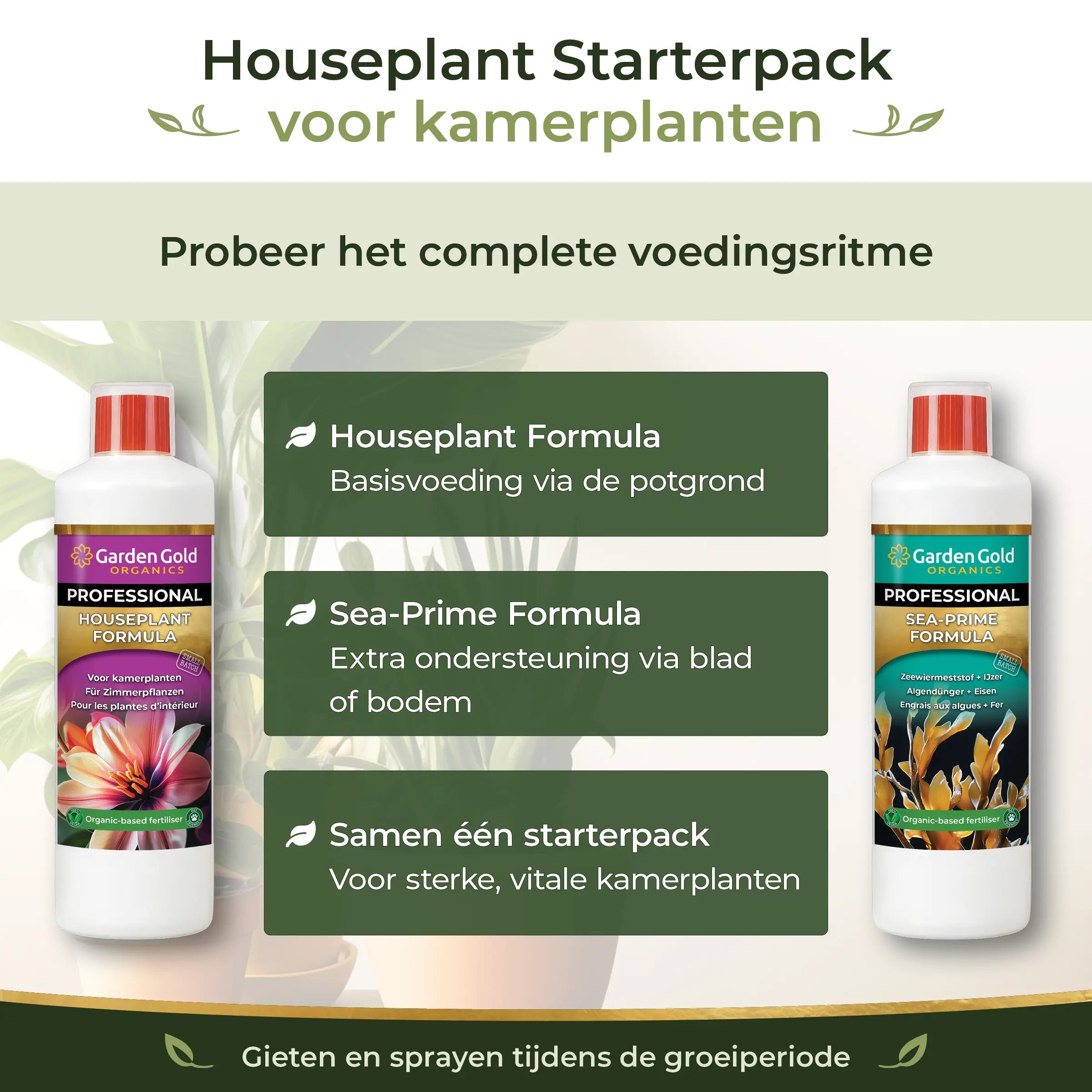Houseplant Starter Pack with Houseplant Formula and Sea-Prime Formula for indoor plants