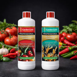 Garden Gold - Tomato & Chile Starter Pack with Tomato/Chile Formula and Sea-Prime Formula for tomatoes, peppers and paprika