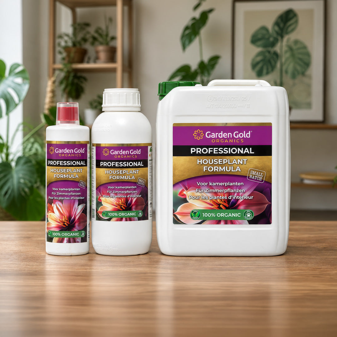 Garden Gold Organics Houseplant Formula video introducing liquid plant food for indoor plants